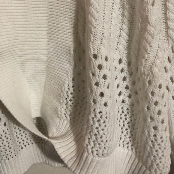 ❗️SOLD❗️Verve • White Crotchet Open Front Cardigan - Picture 6 of 13